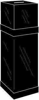 Deluxe Acrylic Locking Ballot/Suggestion Box w/Floor Stand