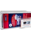 Horizontal Outdoor Tri-Fold Brochure Holder With Business Card Pocket & Lid
