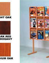 WBHMM-9-FS:   Wood 9-pocket Floor Stand Magazine Rack