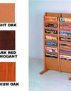 WBHMR14-FS: Wood 14-pocket Floor Stand Magazine Rack