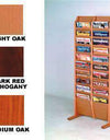 WBHMR20-FS:  Wood 20-pocket Floor Stand Magazine Rack