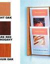 Wood 2-Pocket Literature Wall Rack
