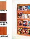 Wood Wall Mount Open Shelf Literature Display