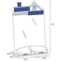 Demo Clear Acrylic Roof Top Brochure Holder w/2 BC Pockets