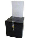 SBB-1010-H 10 inch Square Acrylic Locking Ballot Box w/Removable Header