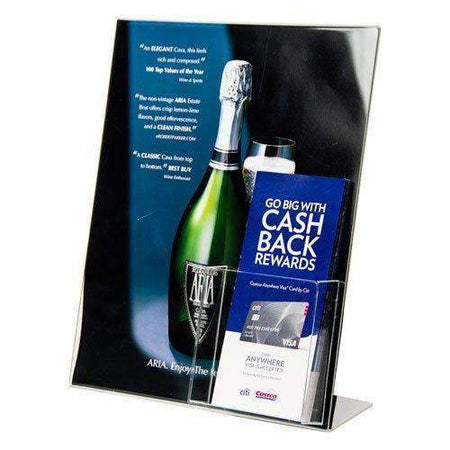 LHAP-1114E: 11w x 14h Clear Acrylic Combo Ad Frame w/Pocket Trifold