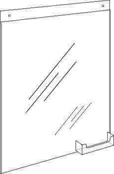 LHP-1117E: 11w x 17h Wall Mount Ad Frame/Sign Holder w/BC Pocket