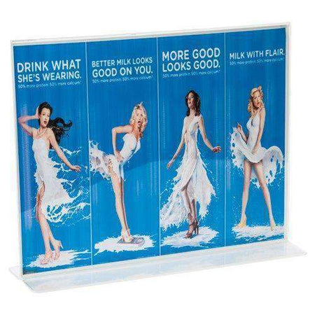 LHC-1185E: 11"w x 8.5"h Clear Bottom Load Table Tent