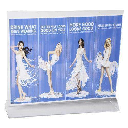 LHB-1185E: 11"w x 8.5"h Clear Top Load Table Tent