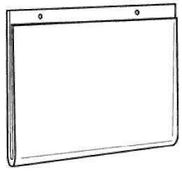 LHP-1411E: 14w x 11h Clear Styrene Wall Mount Ad Frame