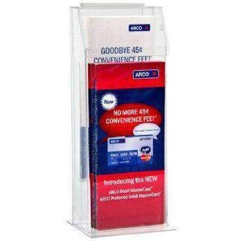 2-Tier Outdoor Tri-Fold Brochure Holder With Lid