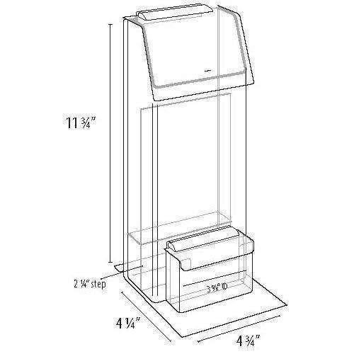 2-Tier Outdoor Tri-Fold Brochure Holder With Business Card Pocket & Lid