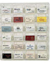 CV2400CH: 24 Pockets 3 1/2 x 2 Business Card Holder (Clear) - Wall Mount Literature Display