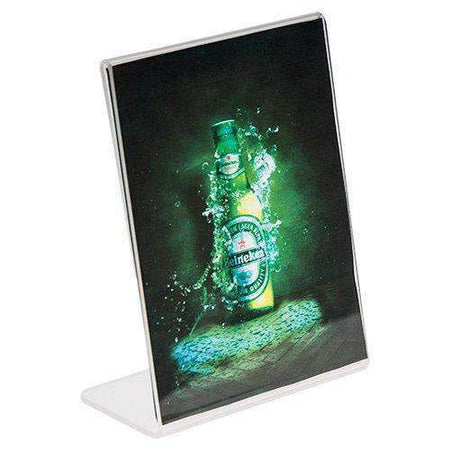 LHA-45E: 4w x 5h Clear Slant Back Table Tent