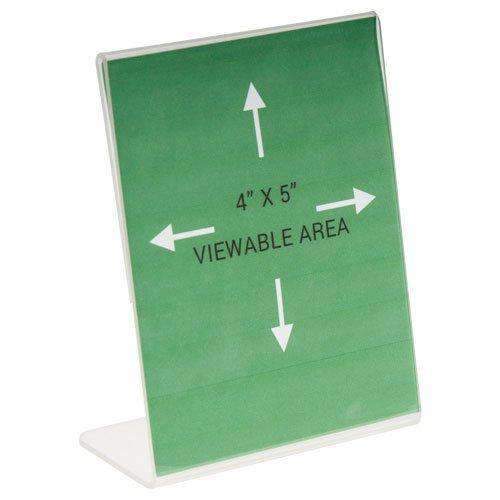 LHA-45E: 4w x 5h Clear Slant Back Table Tent