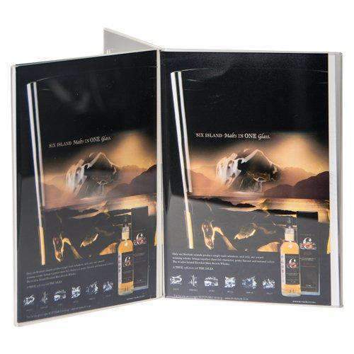 LHK-46E: 4w x 6h Clear Three-Panel, Six-Sided Table Tent/Sign Holder