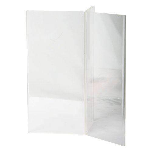 LHK-49E: 4w x 9h Clear Three-Panel, Six-Sided Table Tent/Sign Holder
