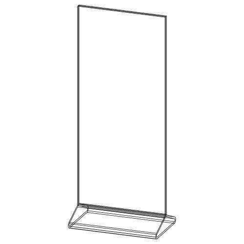 LHB-49E: 4w x 9h Clear Top Load Table Tent