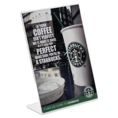 LHA-57E: 5w x 7h Clear Slant Back Table Tent