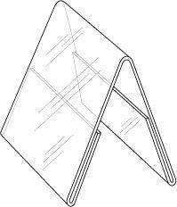 LHO-57E: 5w x 7h Clear Styrene Double Sided Table Tent/Sign Holder