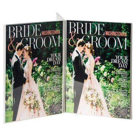 LHK-57E: 5w x 7h Clear Three-Panel, Six-Sided Table Tent/Sign Holder