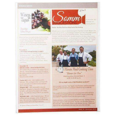 LHPN-8511E: 8.5w x 11h Wall Mount Ad Frame/Sign Holder