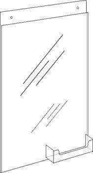 LHPC-8511E: 8.5w x 11h Wall Mount Ad Frame/Sign Holder w/BC Pocket