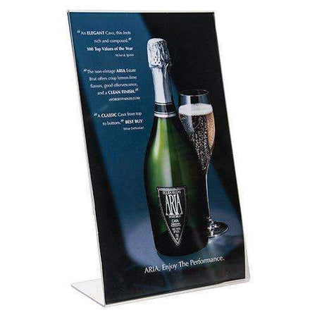 LHA-8514E: 8.5w x 14h Clear Slant Back Table Tent