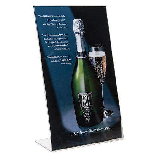 LHA-8514E: 8.5w x 14h Clear Slant Back Table Tent