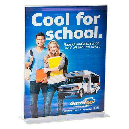 11W x 17H Sign Holder Tall Top Load Double Sided Table Tent