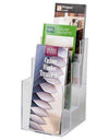 LHF-S103: Acrylic 3-Tier Brochure Holder for 4 inch Literature.