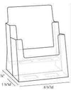 LHF-S112: Clear Acrylic 2-Tier Brochure Holder for 6"w Literature: