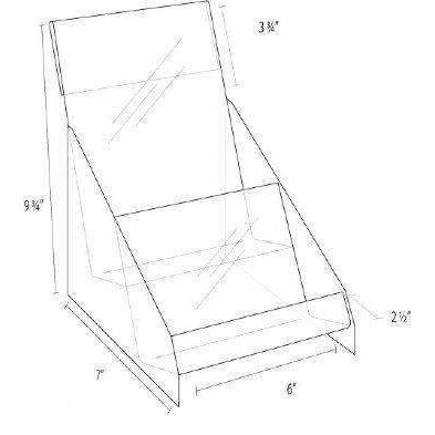 CDH-02: Clear Acrylic 2-Tier CD Holder w/Header
