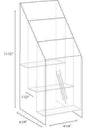 MPF-0409-3: Clear Acrylic 3-Tier, 3-Pocket Brochure holder for 4w Literature