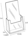 LHF-S100: Clear Acrylic Brochure Holder for 4 x 9w literature