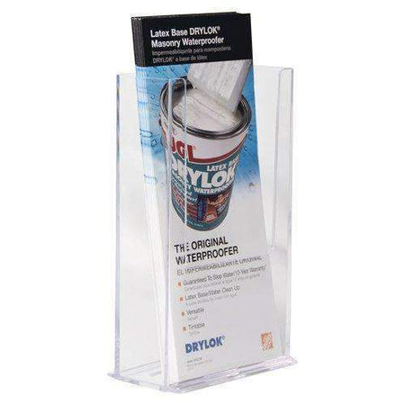 LHF-S140: Clear Acrylic Brochure Holder for 4"w Literature:
