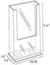 LHF-S140: Clear Acrylic Brochure Holder for 4"w Literature: