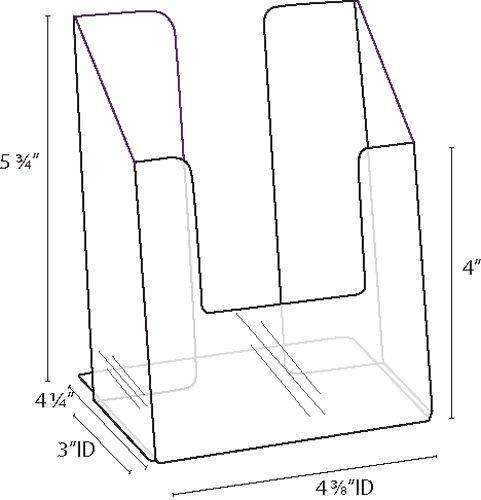 SPF-0409-3: Clear Acrylic Brochure Holder for 4w Literature