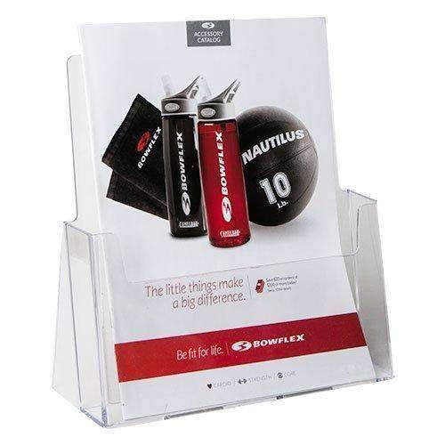 LHF-S120: Clear Acrylic Brochure Holder for 8.5"w Literature: