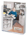 LHF-S160: Clear Acrylic Brochure Holder for 8.5"w Literature: