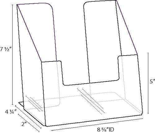 Clear Acrylic Brochure Holder for 8.5w Literature