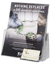 LHF-P120: Clear Acrylic Brochure Holder w/BC Pocket: