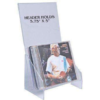 Clear Acrylic CD Holder with Header