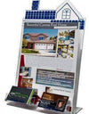 Clear Acrylic Roof Top Brochure Holder w/2 BC Pockets
