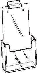 Clear Acrylic Slatwall Brochure Holder for 4w Literature