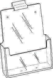 Clear Acrylic Slatwall Brochure Holder for 5.75w Literature: