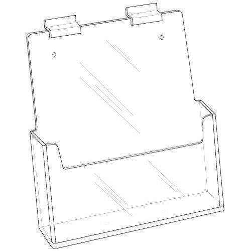 Clear Acrylic Slatwall Brochure Holder for 8.5w Literature