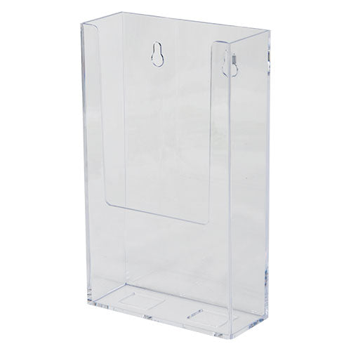 LHW-M141: Clear Acrylic Wall-Mount Brochure Holder for 4"w Literature