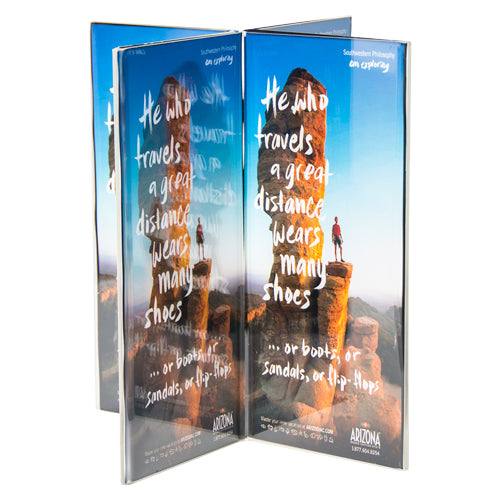 LHG-49E: 4w x 9h Four-Panel, Eight-Sided Table Tent/Sign Holder