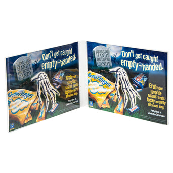 LHM-75E: 7w x 5h Clear Styrene Book Style Table Tent/Sign Holder